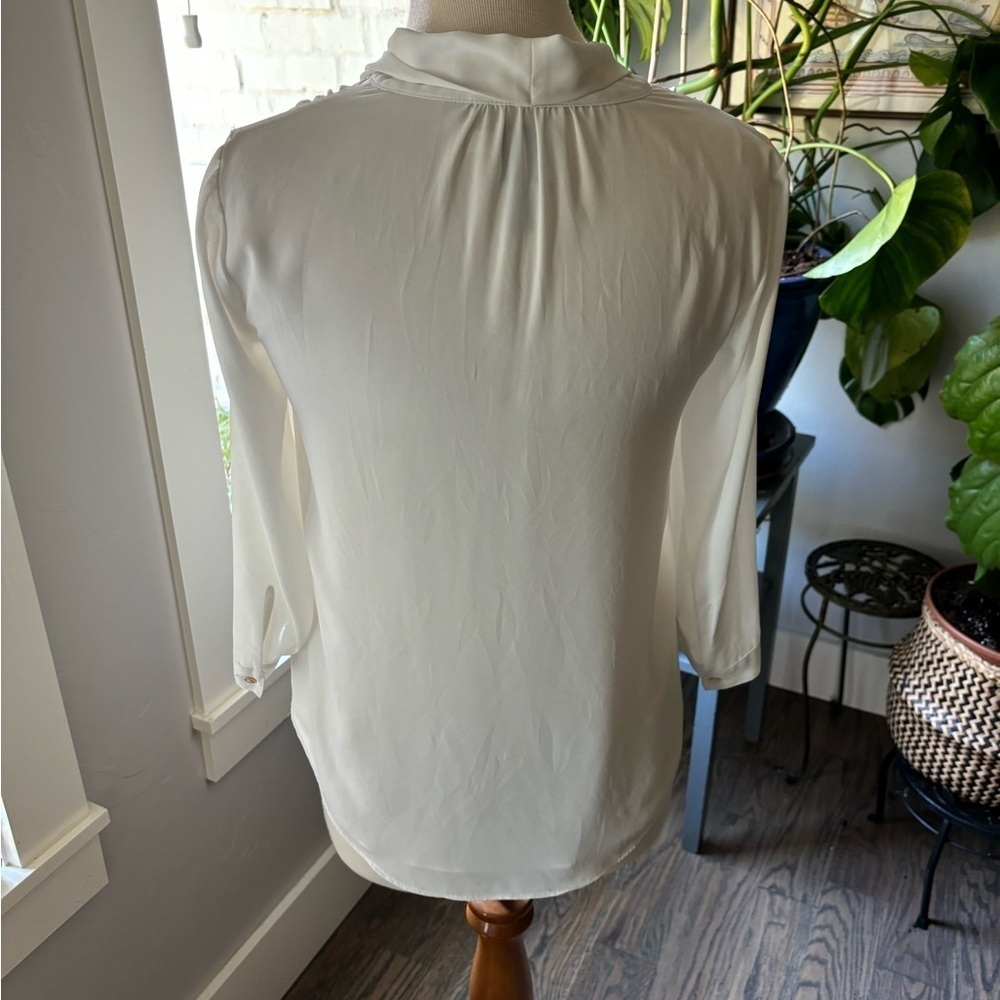 Anthropologie White Sheer Shirt - Picture 3 of 10